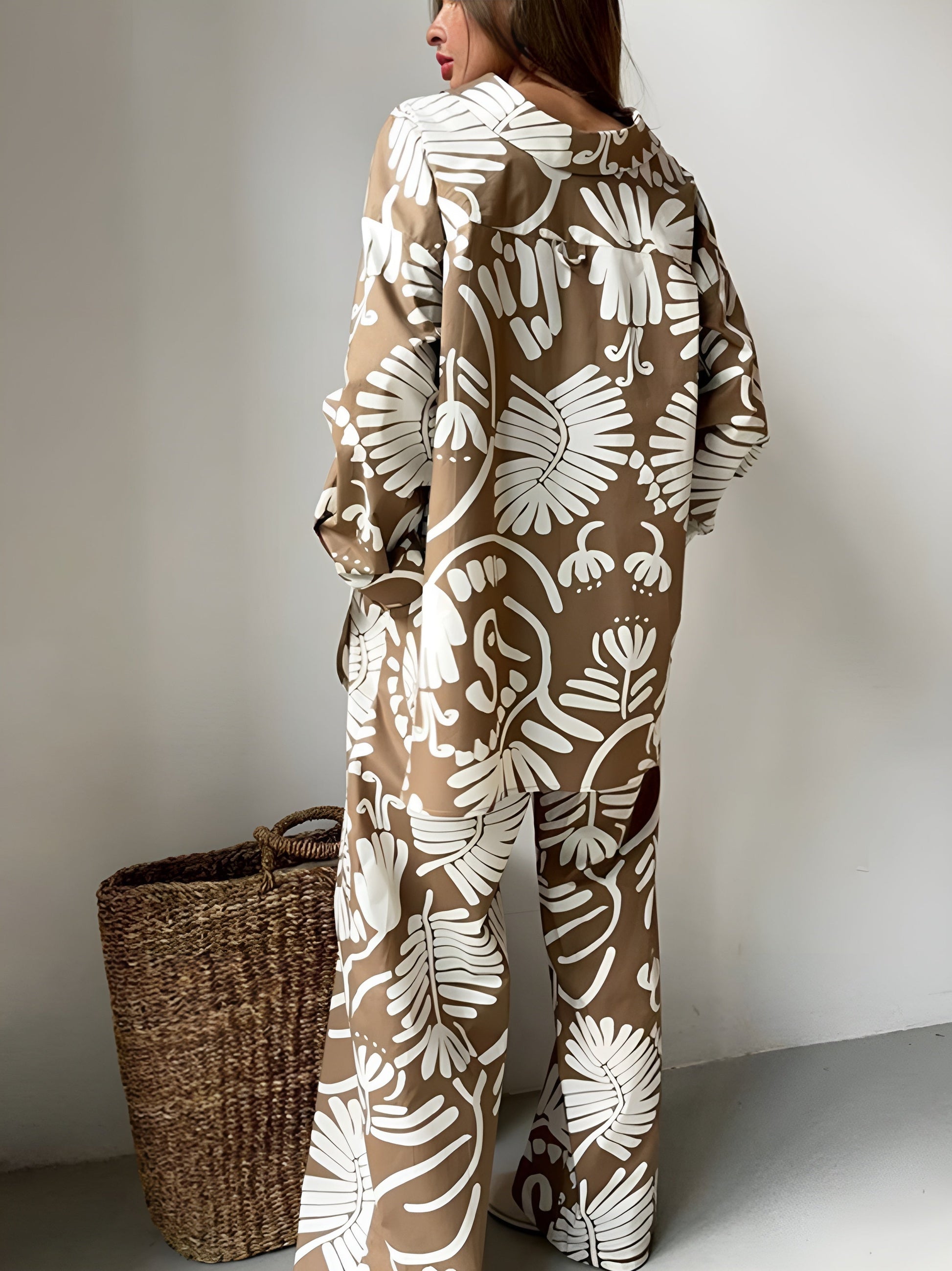 Coco Baroque Graceful Print Pants Set Pant Sets
