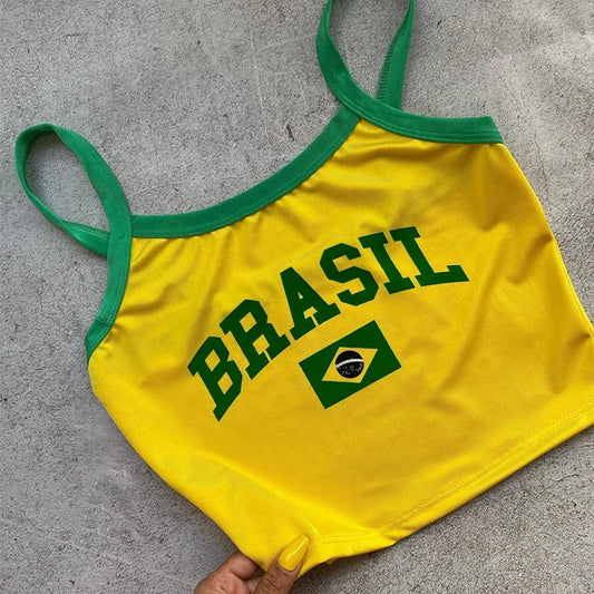 Brasil Letter Gothic Crop Top