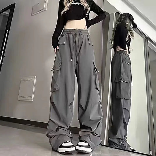 Y2K White Cargo Baggy Pants