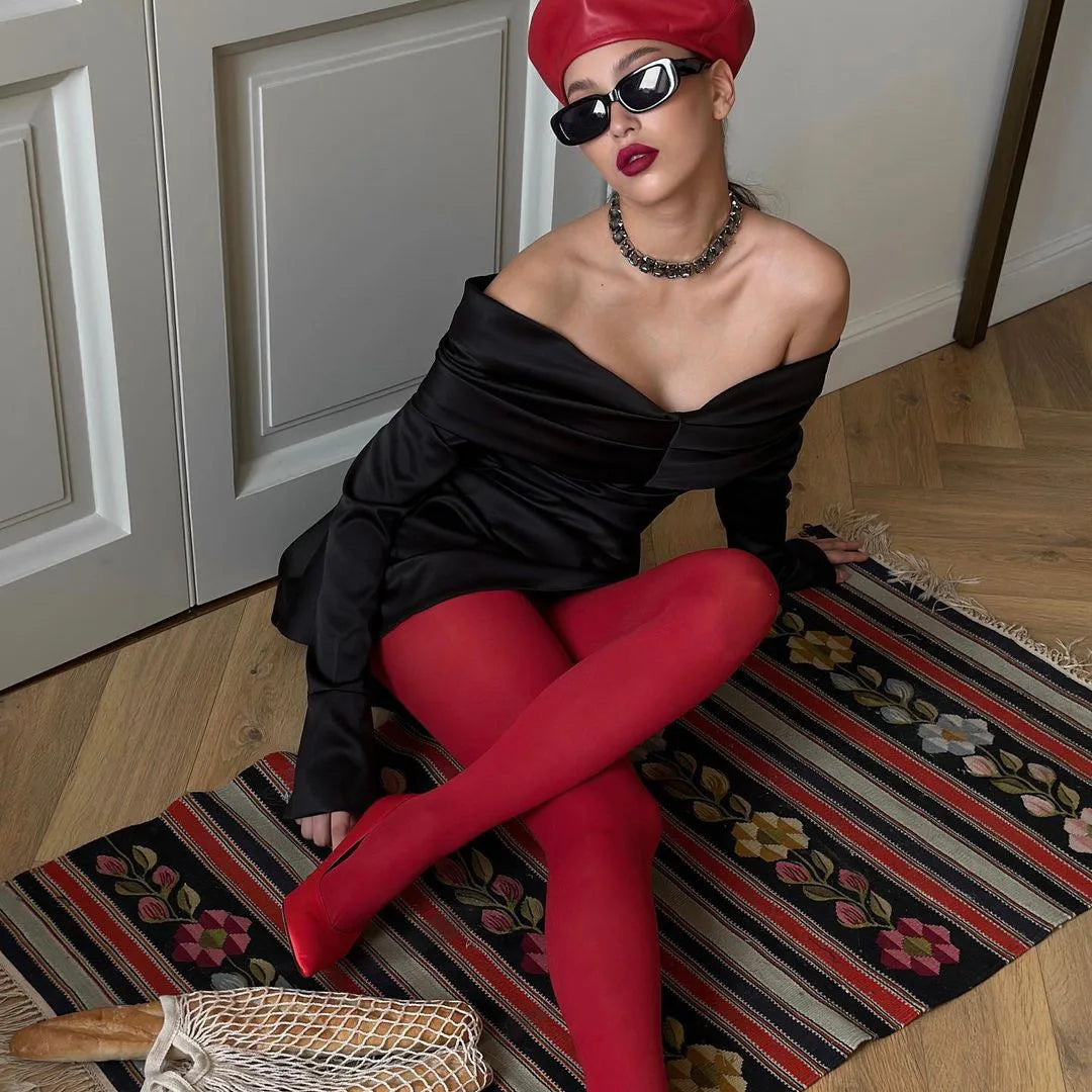 Elegant Party Off Shoulder Slim Mini Sexy Red Dresses Novelty Christmas Dress Dresses-L