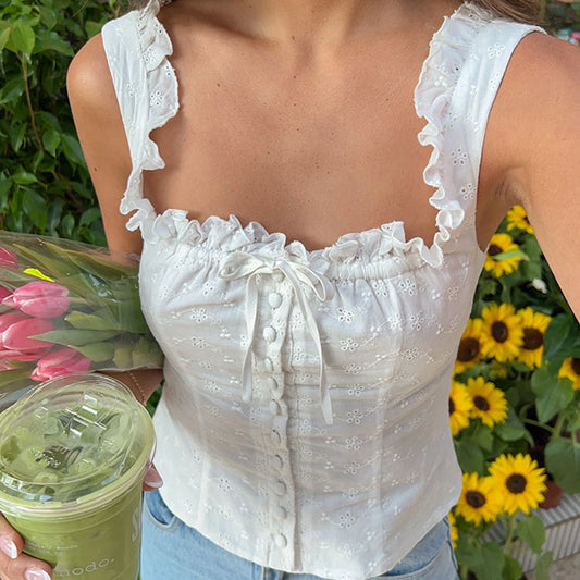 Crop Top mit hohler Ösenschleife