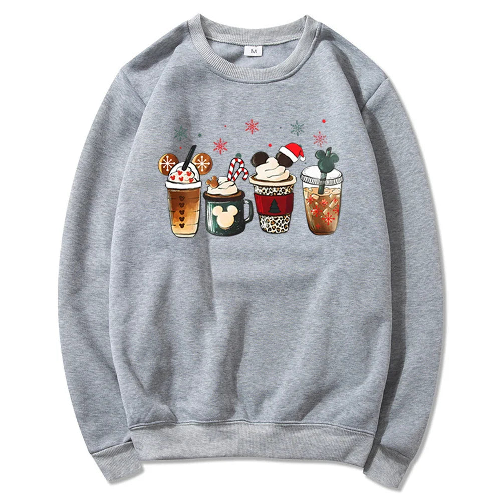 Charming Gingerbread Coffee Magic Kingdom Christmas Hoodie Gray / S Hoodies-L