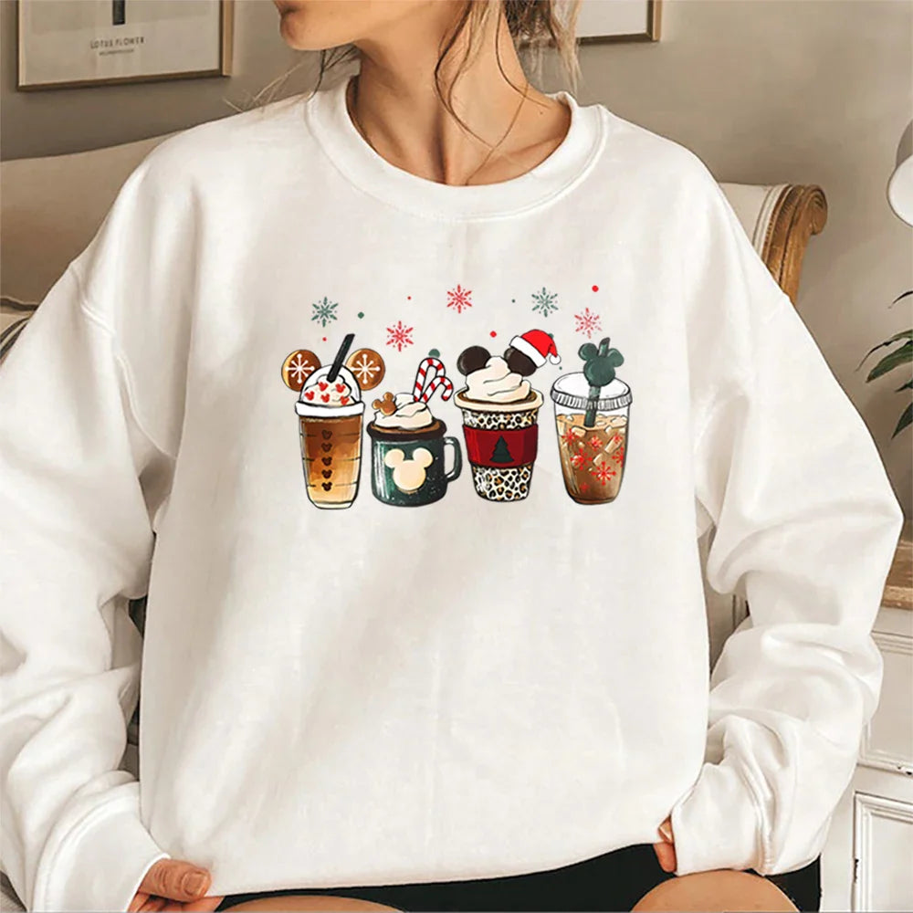 Charming Gingerbread Coffee Magic Kingdom Christmas Hoodie White / S Hoodies-L