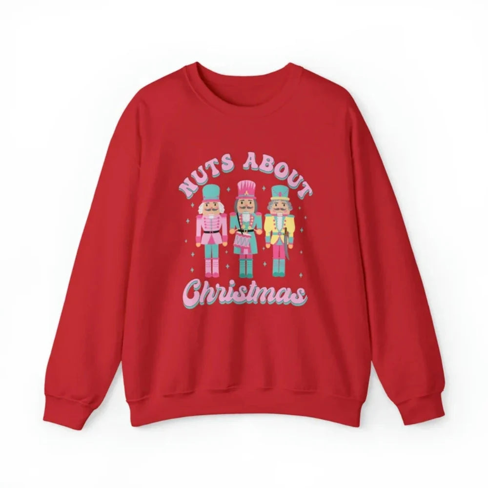 Funny Nutcracker Christmas Shirt Crewneck Vintage Pullover Sweater Red / S Sweaters-L