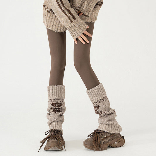 Woll-Beinwärmer, dick, lässig, sexy, rot