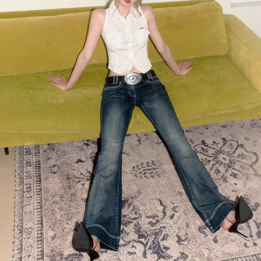Vintage Low Rise Slim Bootcut Jeans