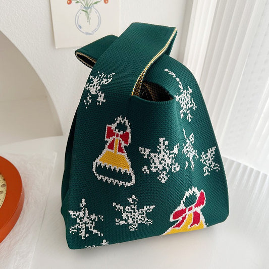 Gestrickter Geschenkbeutel für Süßigkeiten