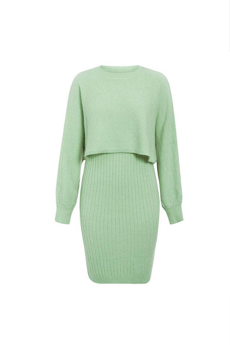 Ribbed Matching Set Dress Sets