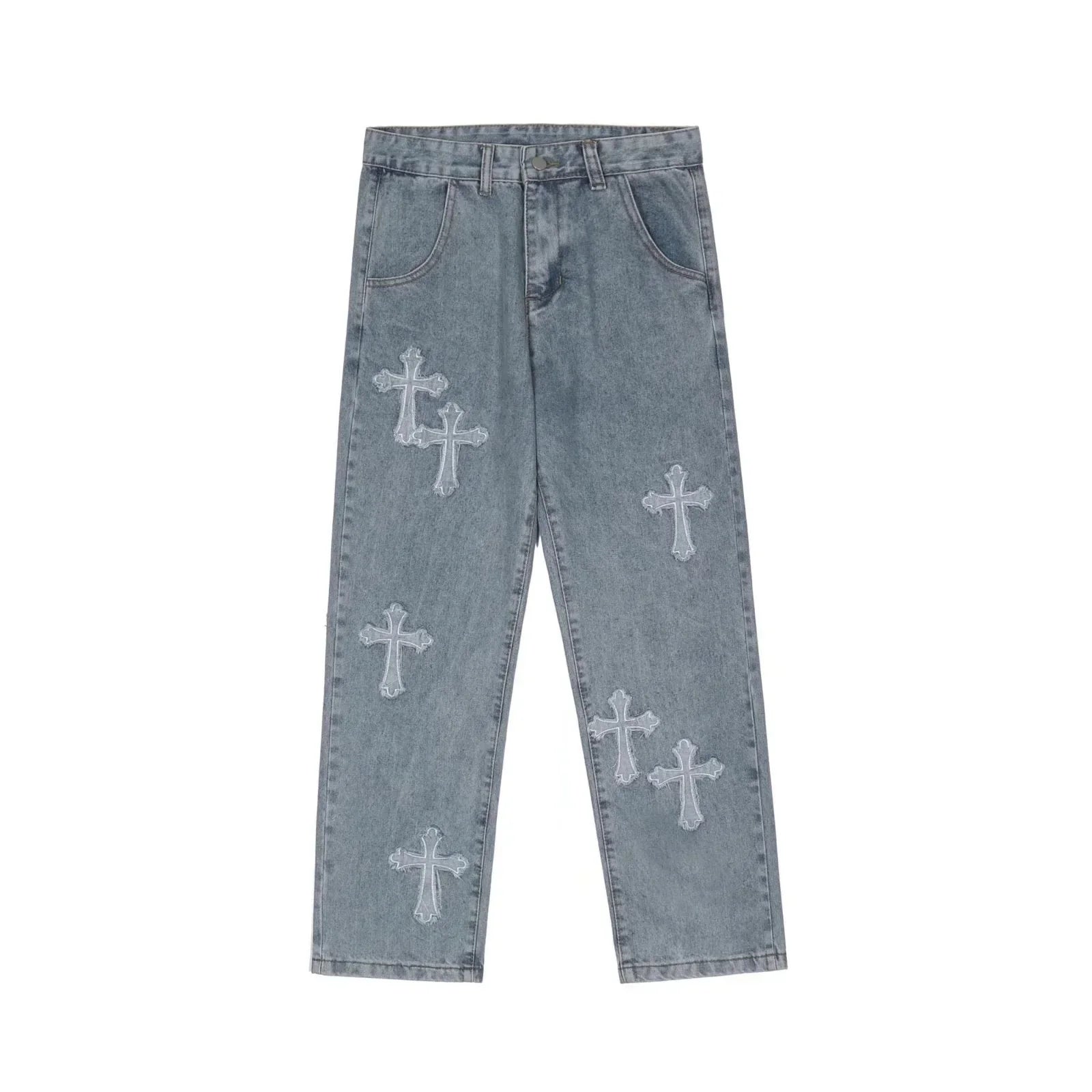 Women Pant Woman High Waist Denim Pants Wide Leg Clothing Blue Vintage Quality Fashion Straight Jean