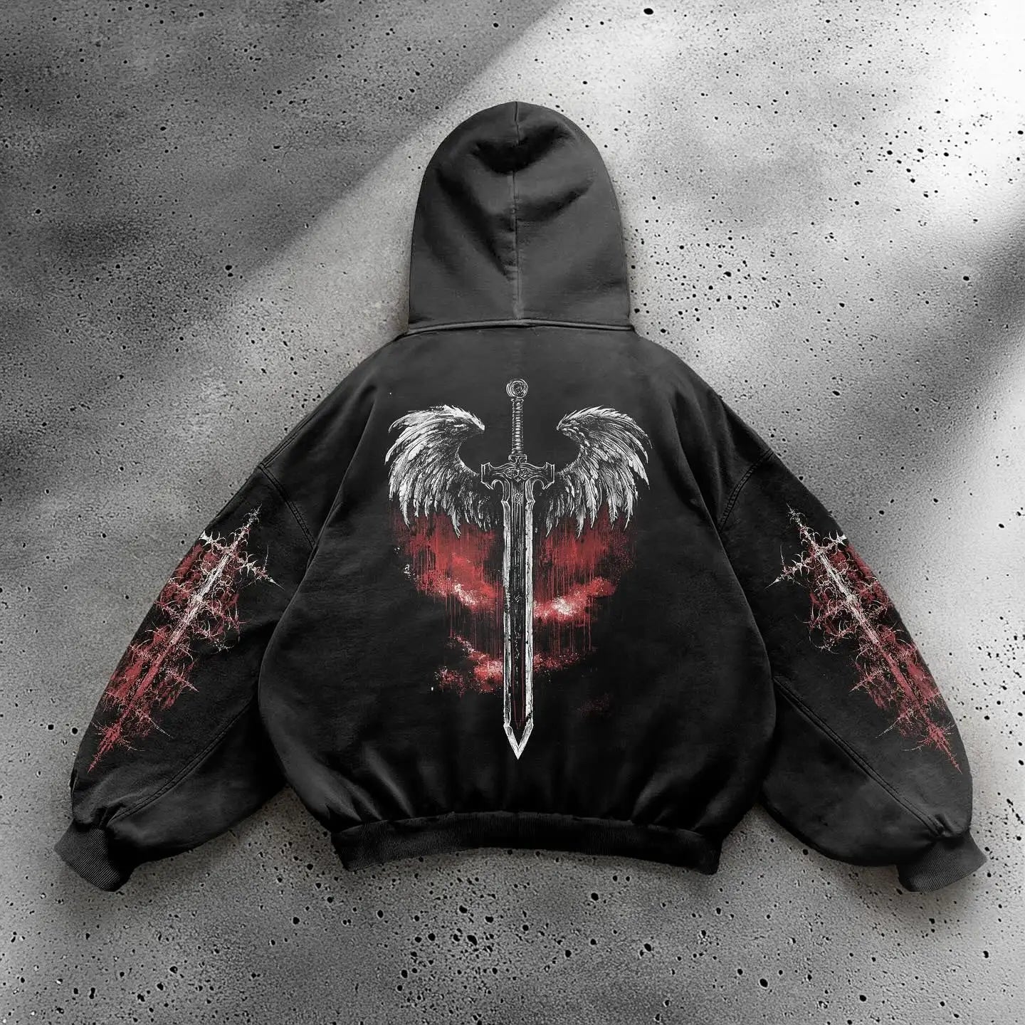 Harajuku Mysterious Printed Hoodie