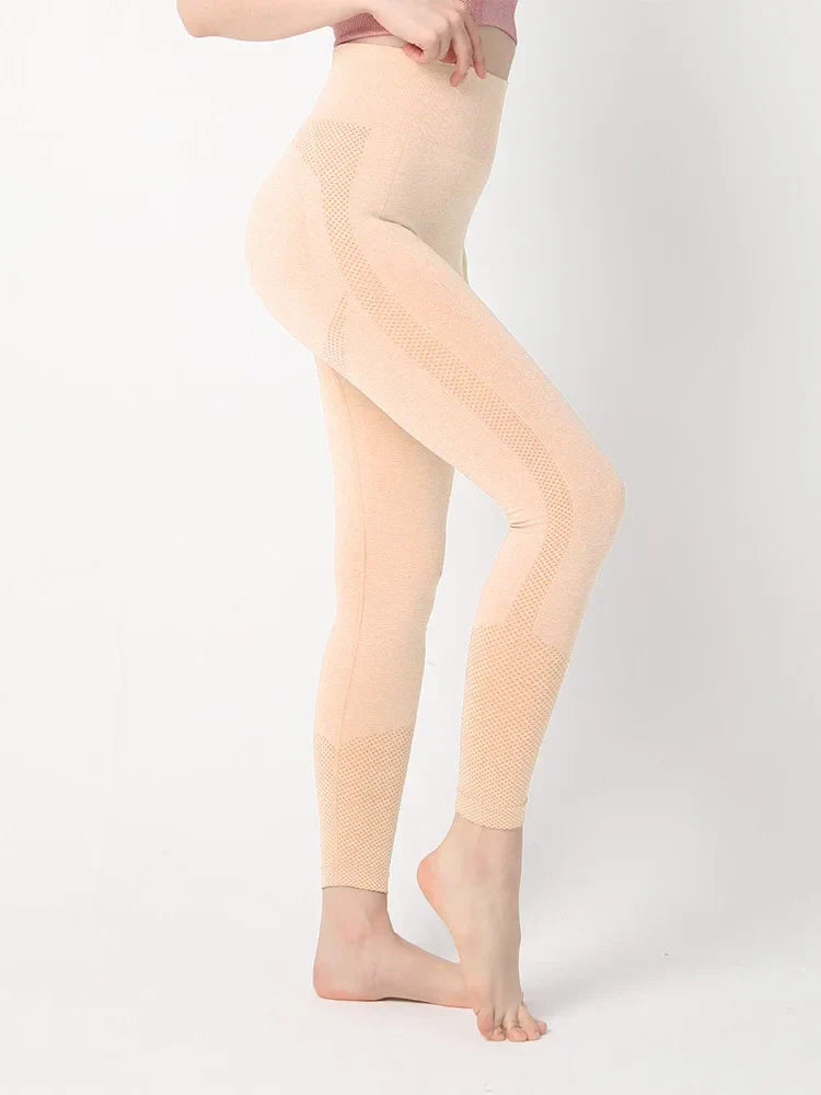 High Waist Seamless Push Up Butt Lifting Workout Legging Light Pink / S