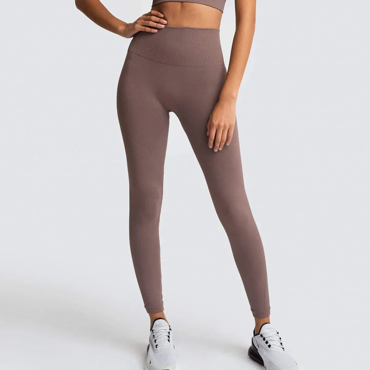 Sport Seamless High Waist Yoga Butt Lift Legging Brown / S