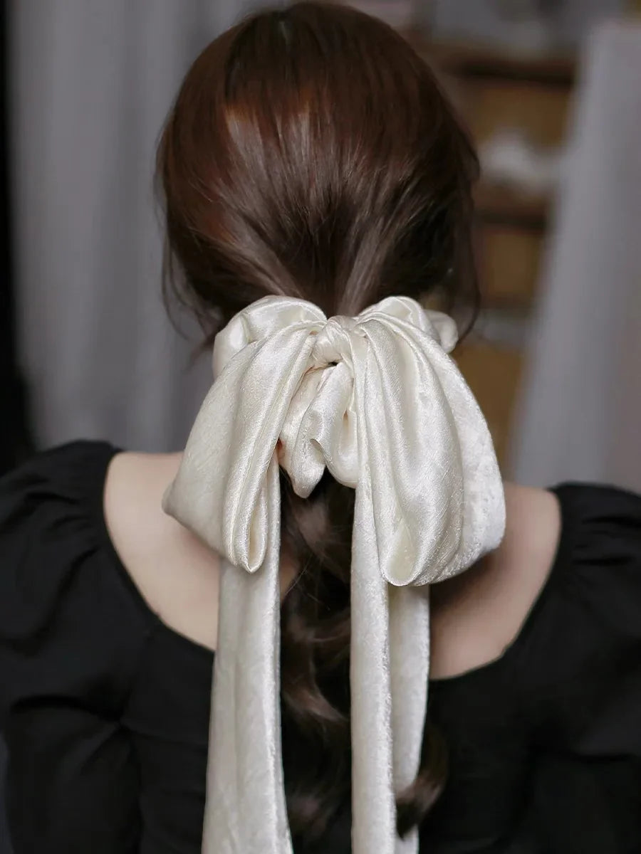 Satin French High-End Party Elegant Fashion Christmas Hair Accessory Accessories-L