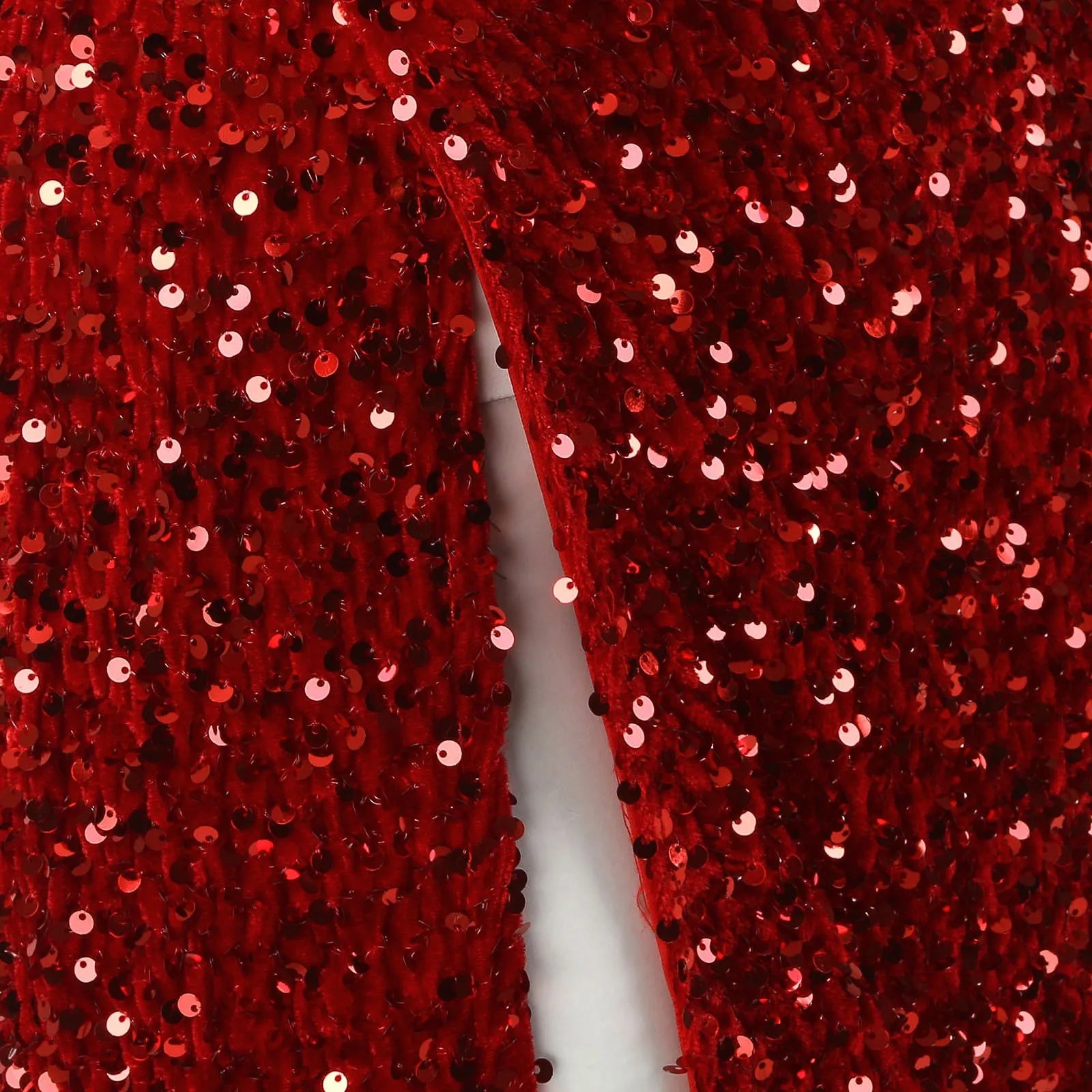 Summer Sequin Sexy High Slit Elegant Christmas Party Dress Dresses-L