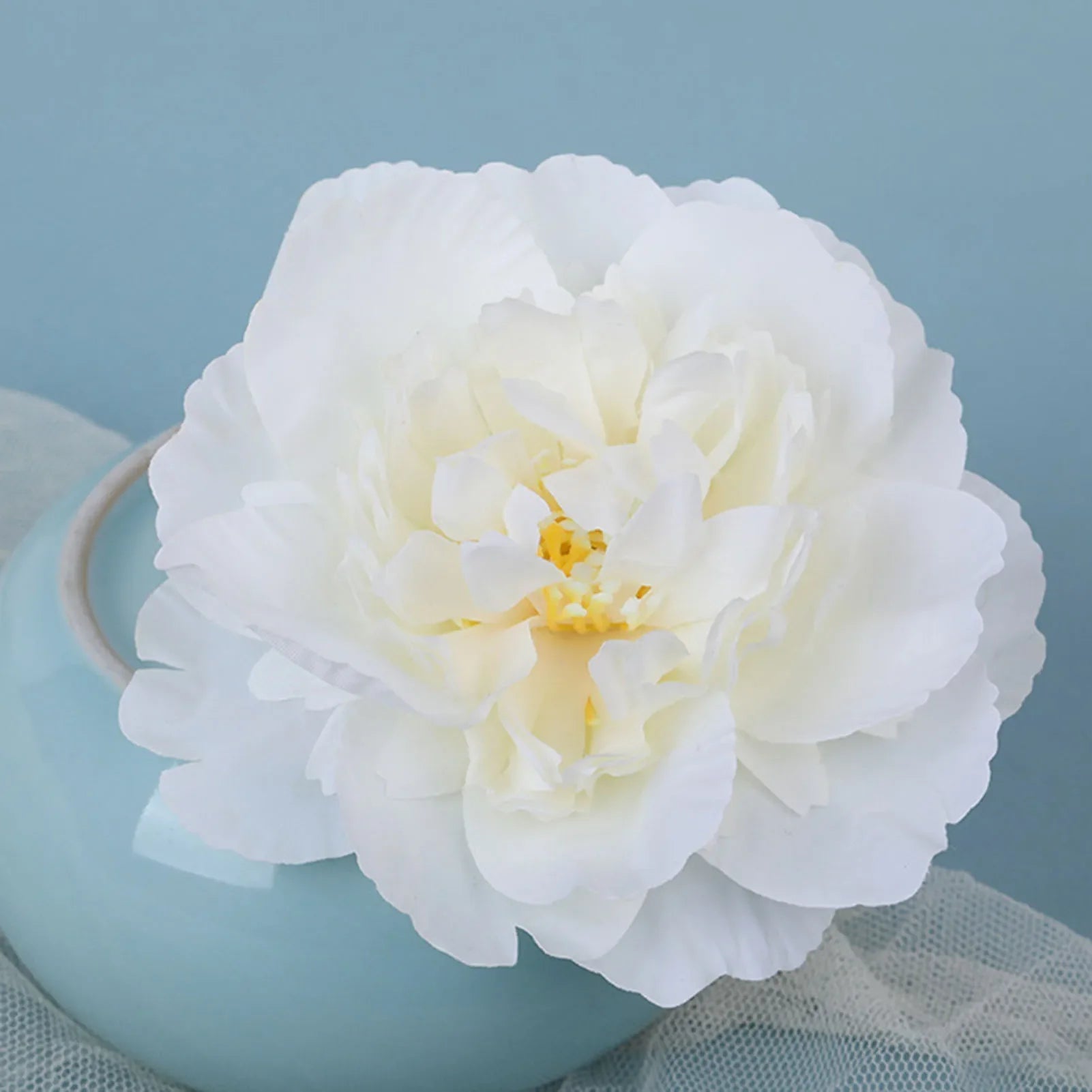 Red Wedding Rose Flower Bride Headdress Hair Accessory White 2 Accessories-L