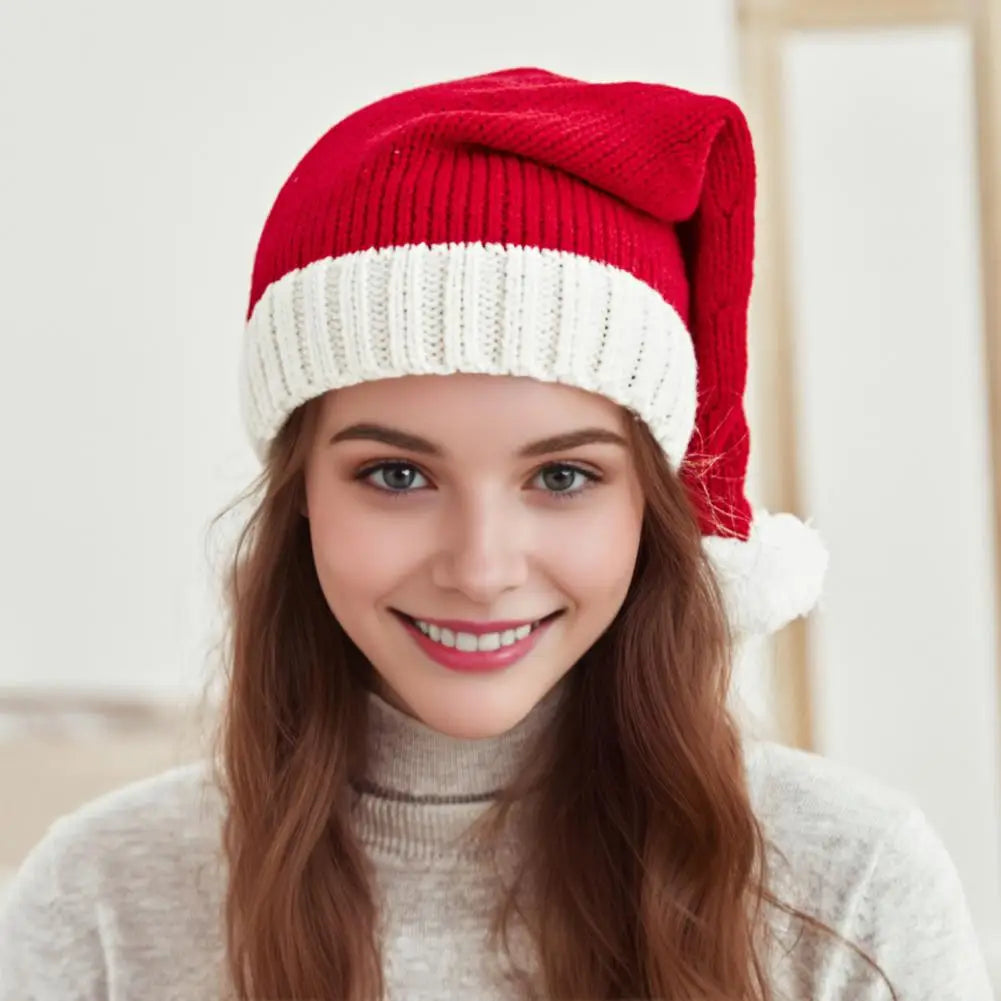 Knitted Santa Cosplay Holiday Beanie Hat Hat-L