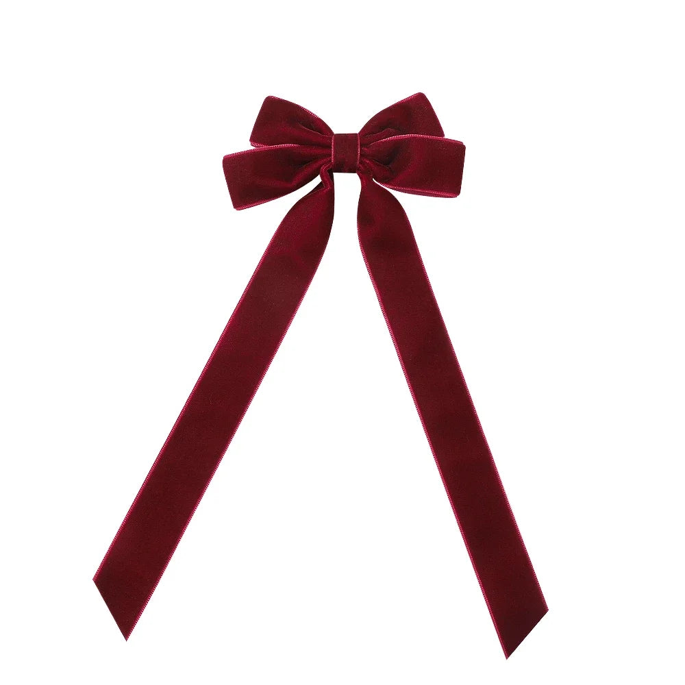 Large Velvet Wedding Long Ribbon Hair Accessory 3916-33 / 1Pcs Accessories-L