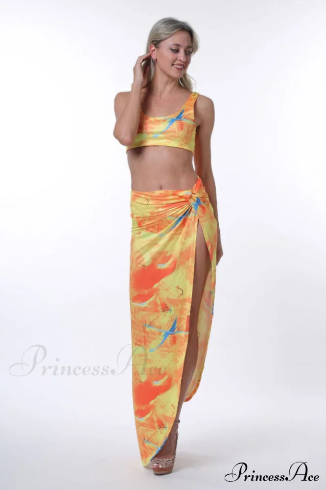 A In Girls Charming Cover Up Set S / 3#