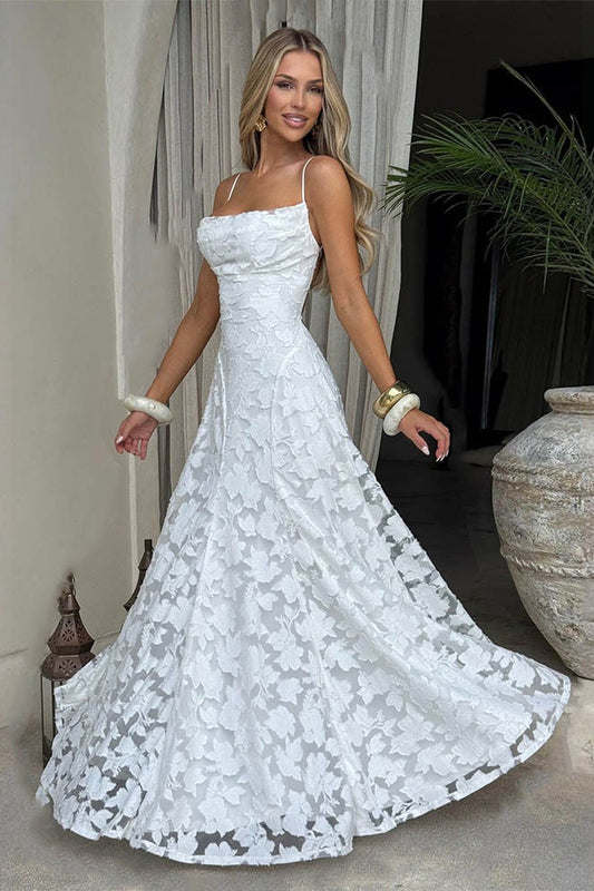 Rückenfreies Chiffon-Maxi-Boho-Kleid