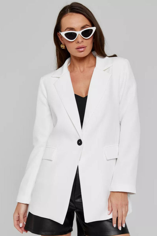 Blazer mit einem Knopf und lockerer Passform