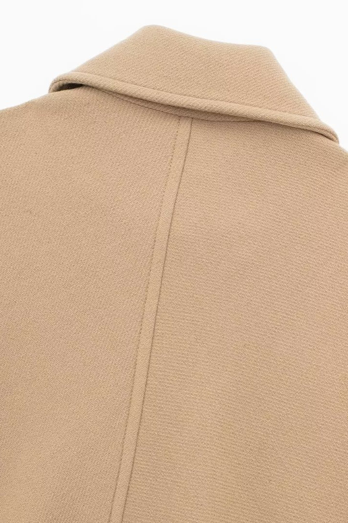 Relaxed Fit Short Wool Blend Jacket