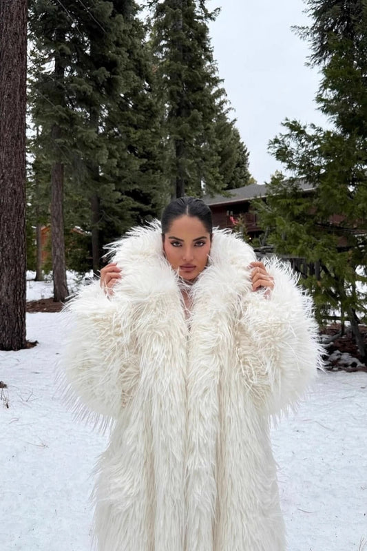 Faux Fur Extended Thick Warm Overcoat