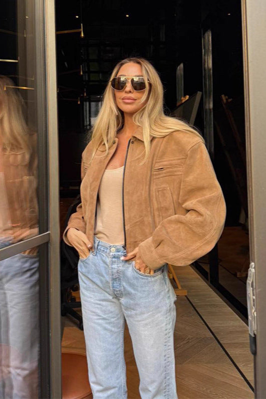 Vintage Cropped Utility Jacket Khaki / S