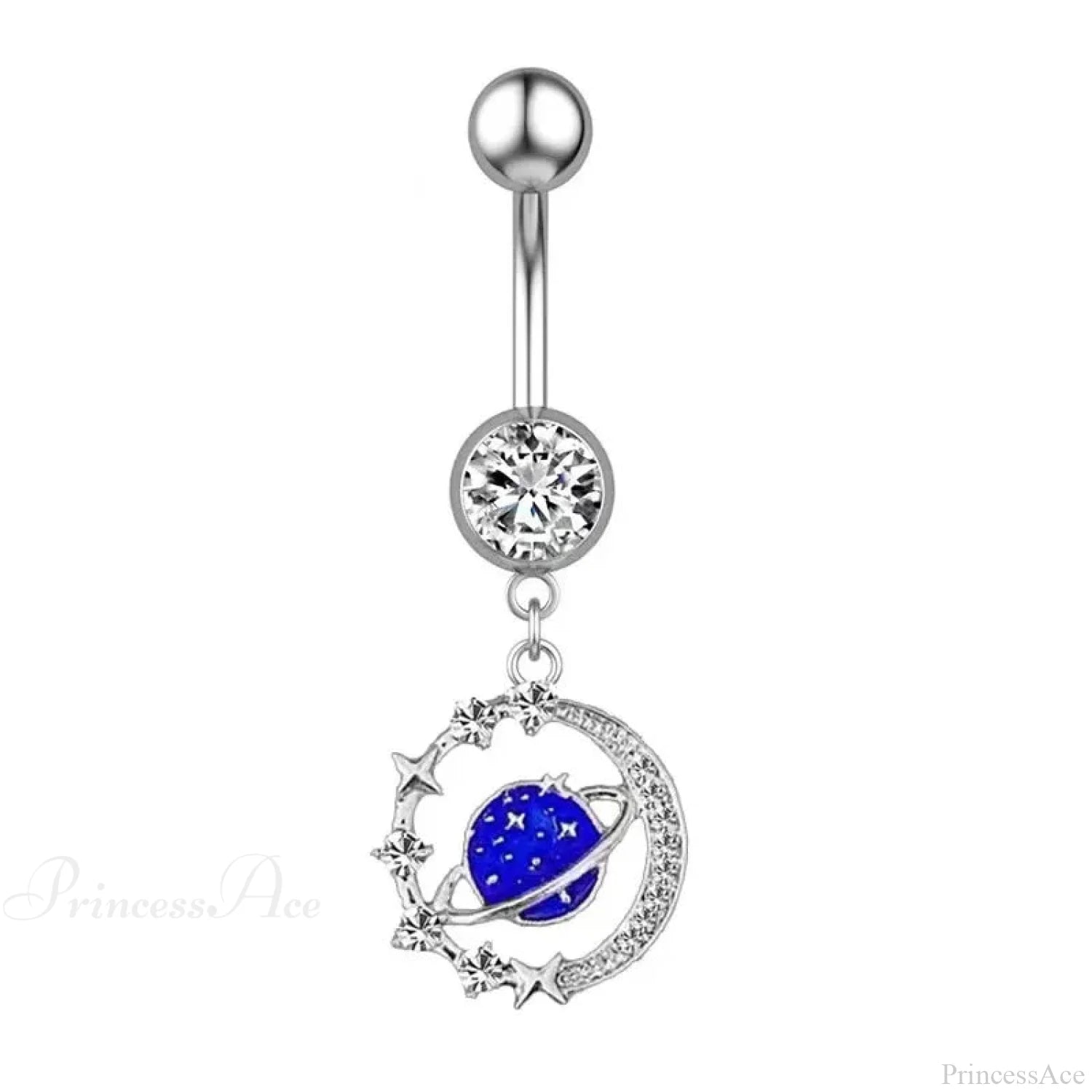 AB Butterfly Lunar Pink Gothic Belly Ring sliver3