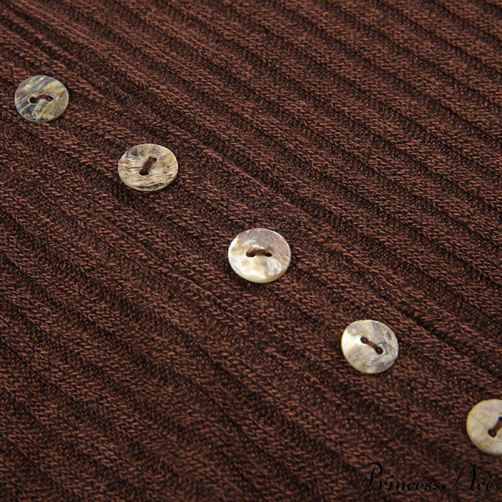 Aesthetic Up Ribbed Lace Arm Patchwork Retro Tops Y2K Skinny Casual Grunge Button Long Fairy Women