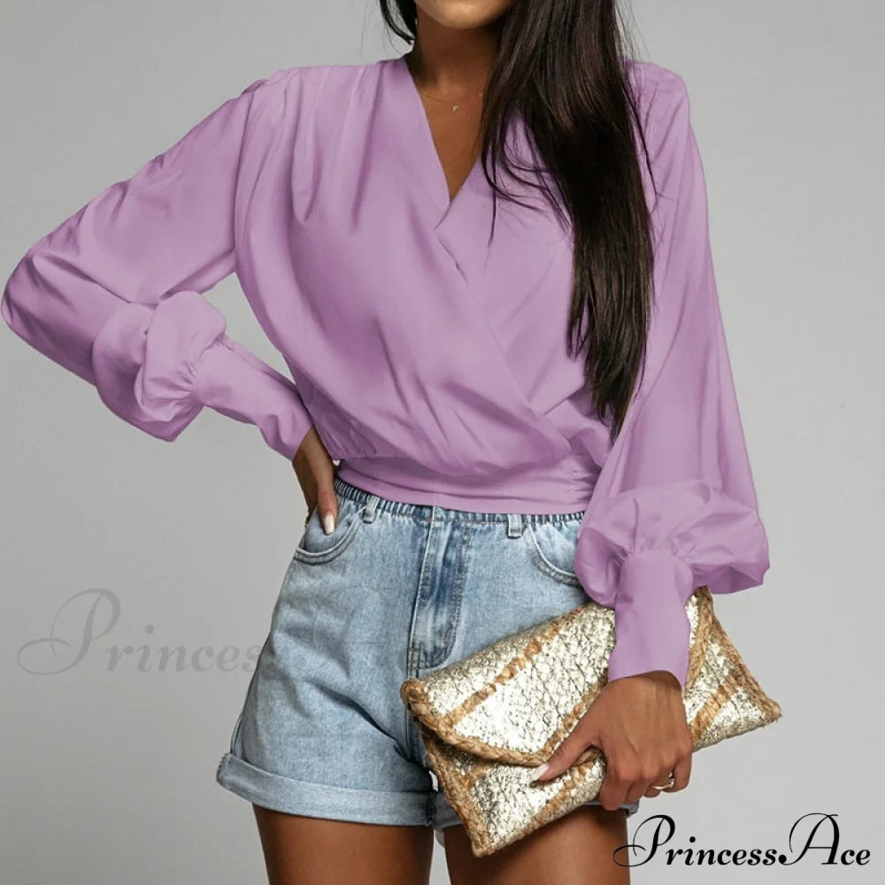 Alana Women’s Blouse Purple / S Tops & Blouses
