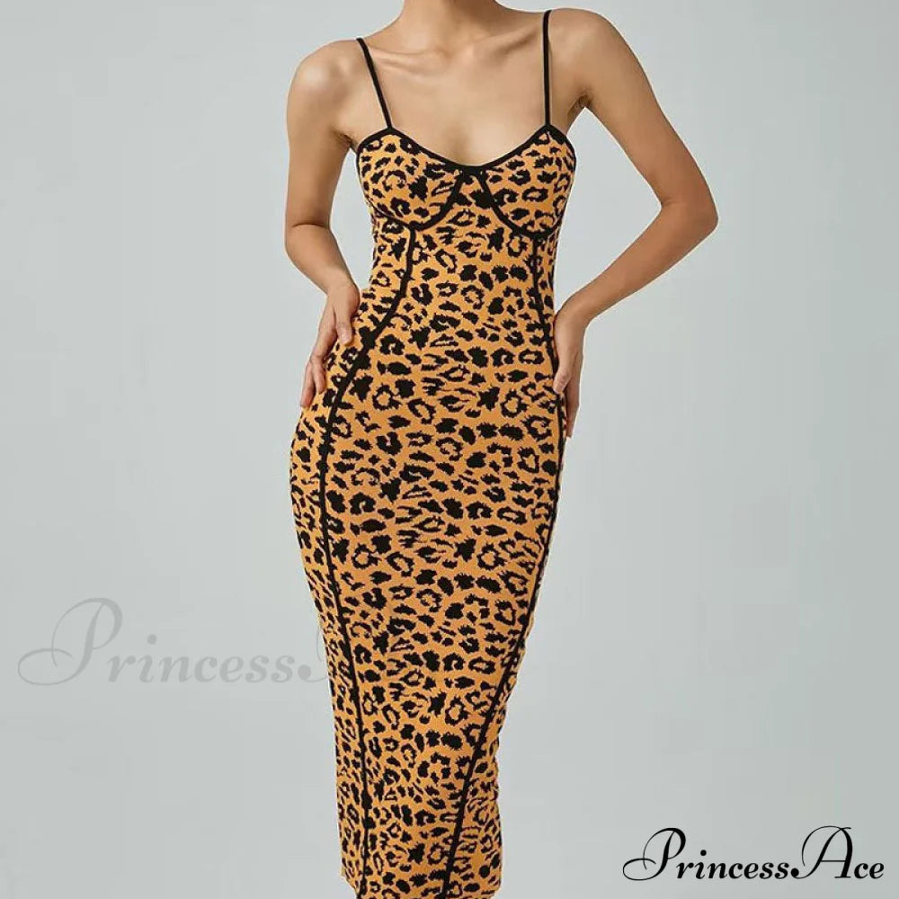 Alluring Sheer Mesh Trim Glove Classic Bandeau Party Mini Dress - Black S / Leopard Dresses-L