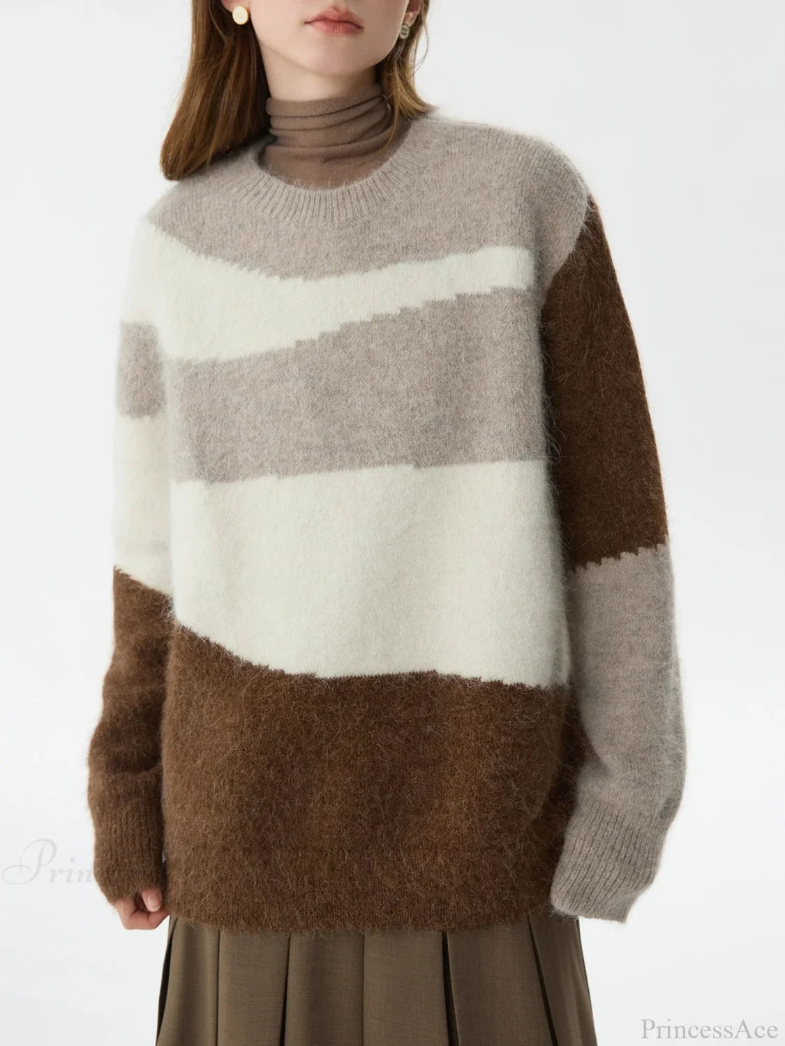 Alpaca Chic Loose Warm Sweater Sweater gray / XS