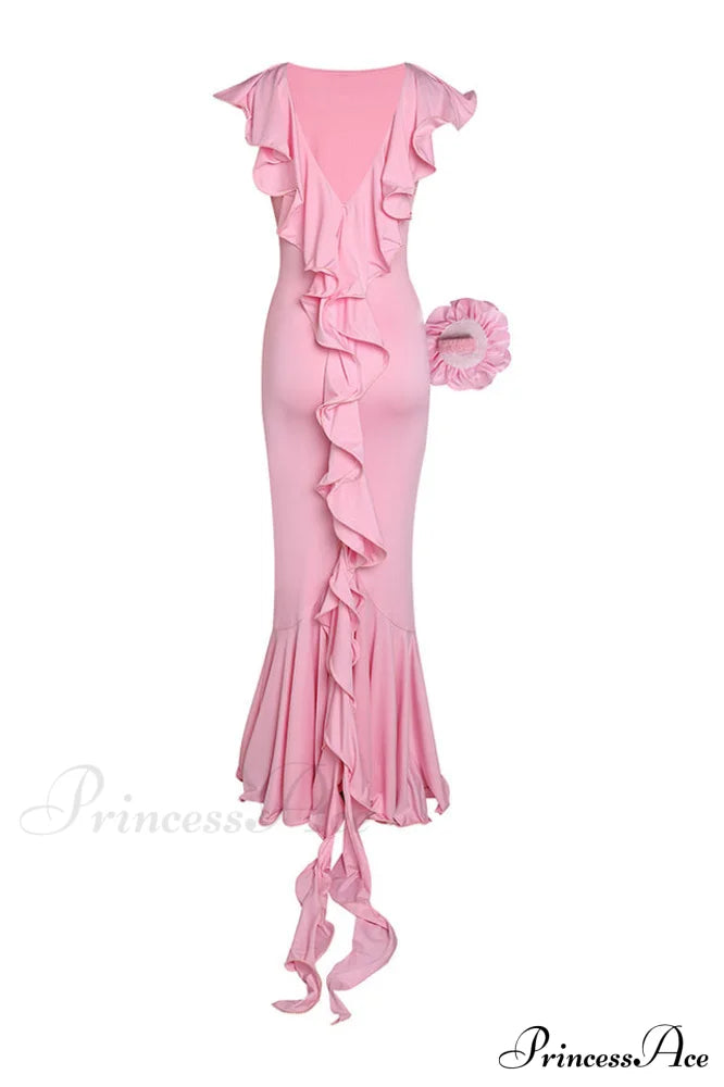 Amalie Ruffle Draped Maxi Dress | Dress In Beauty