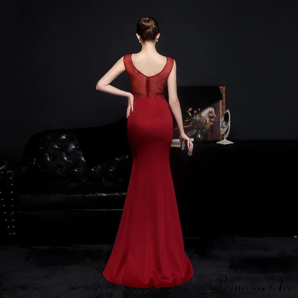 Amelia Embroidered Stylish Sequined Fishtail Dress S.o. Long Dresses