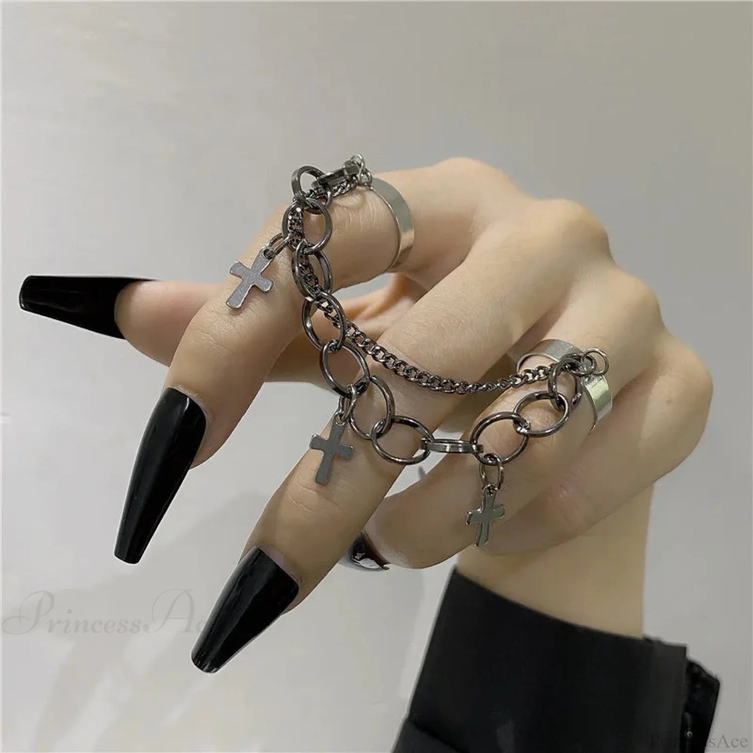 Antique Cross Star Gothic Band sliver03