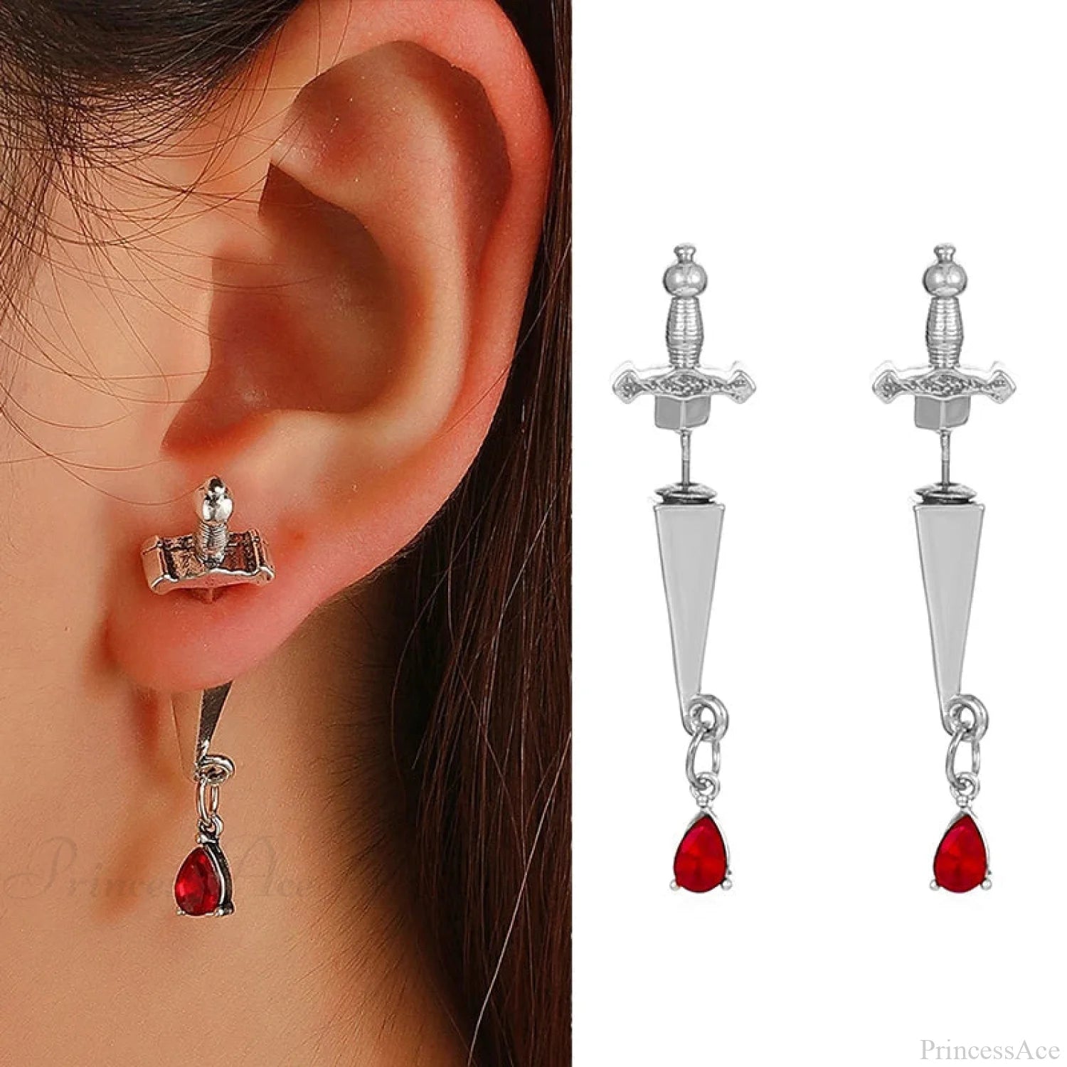 Antique Dim Gothic Blade Stiletto Earring color12