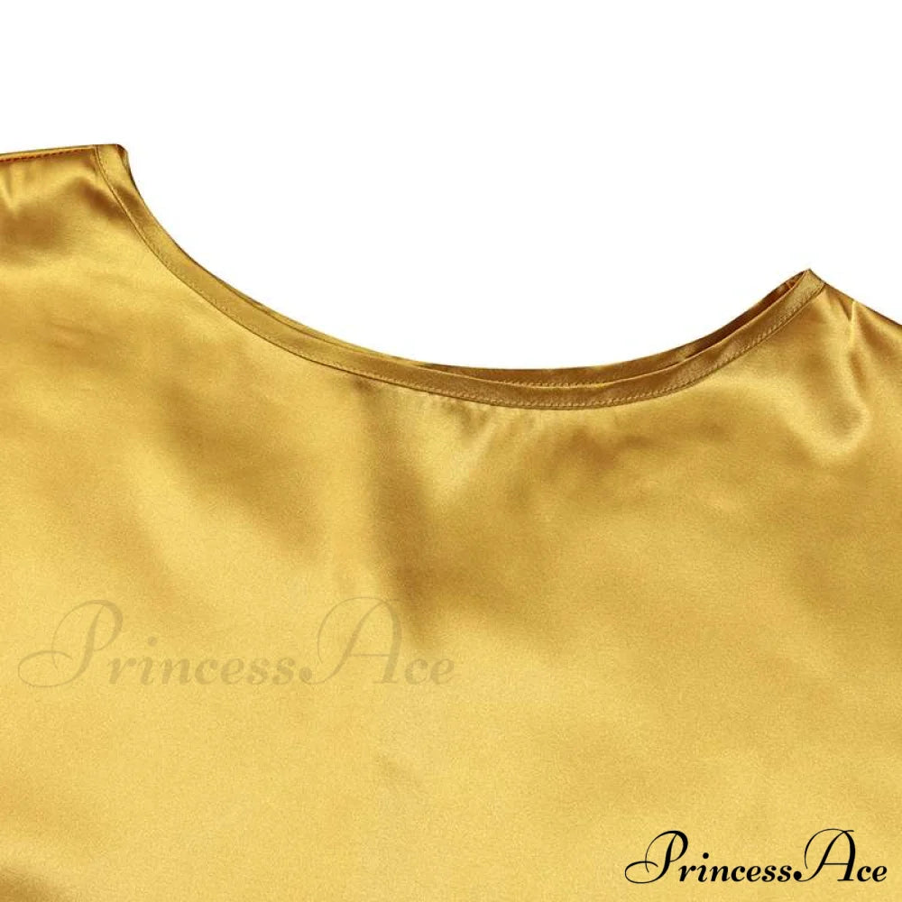 Arm Loose Sundress Party Full-Length Long Vintage Warm-Season Satin Casual Coastal Bohemian