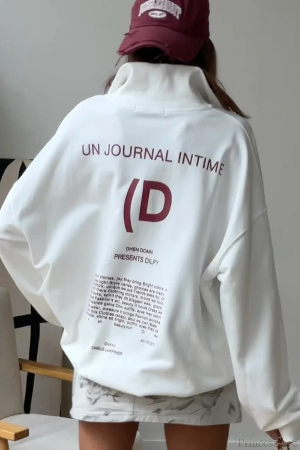 Athletic Color Block Letter Print Casual Sweatshirt