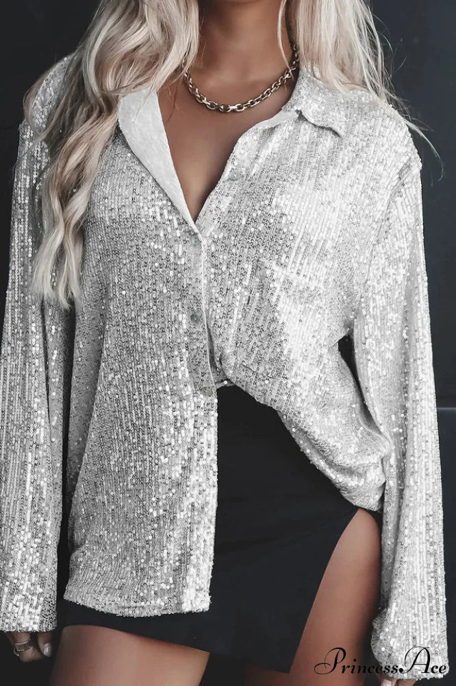 Attention Seeker Stylish Sequin Top