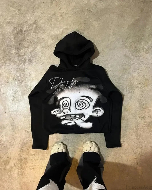 Autumn Fun Pattern Printed Hoodie