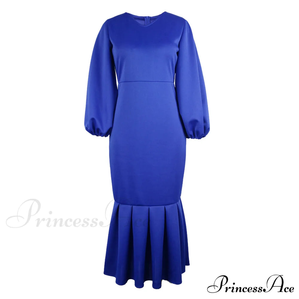 Autumn Spring Occasion Female V Neck Event Berrybetty Gown African Puff Sexy Bodycon Women Fashion