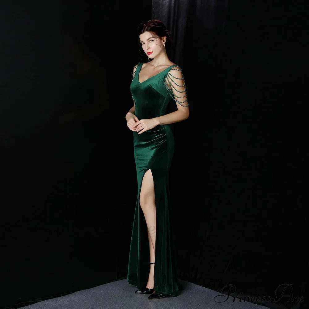 Avery Good Quality Charming Velvet Formal Dress S.o. Long Dresses