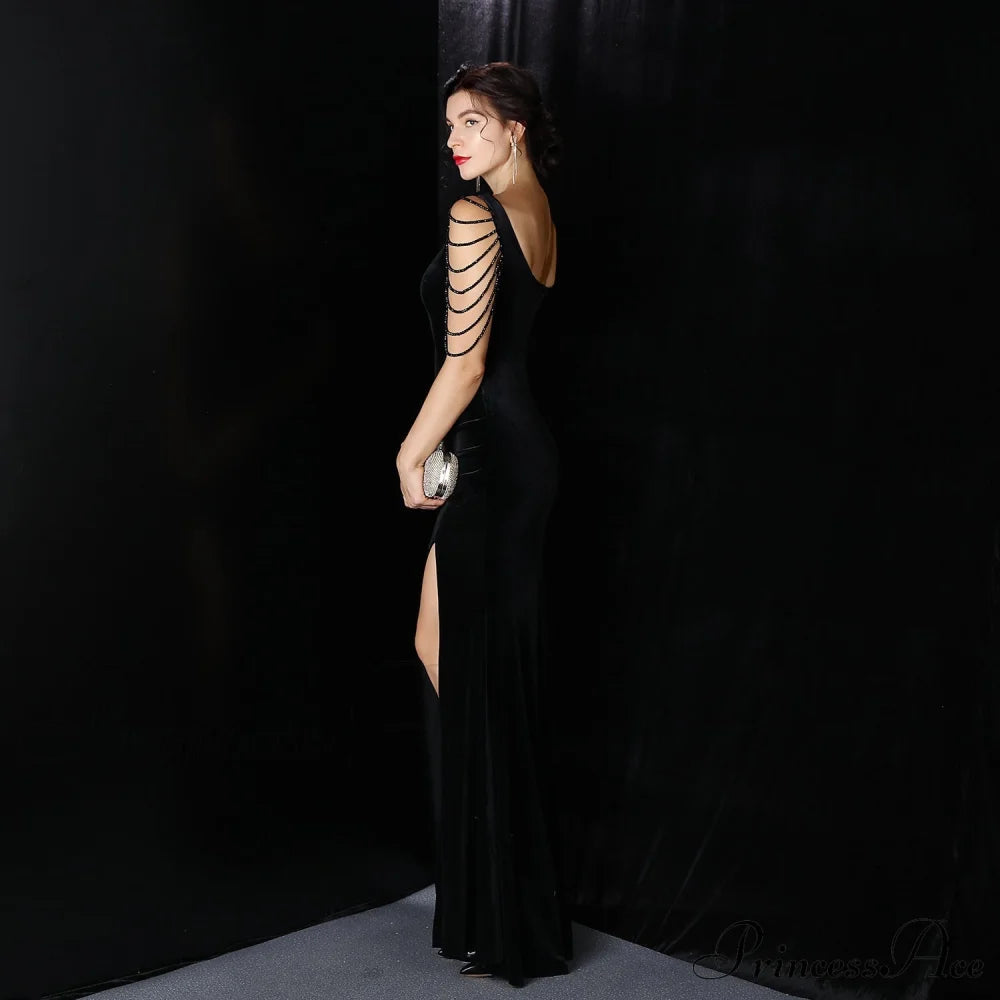 Avery Good Quality Charming Velvet Formal Dress S.o. Long Dresses