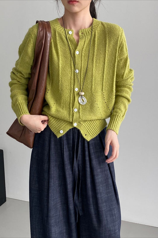 Atmosphärischer Wollstrickcardigan