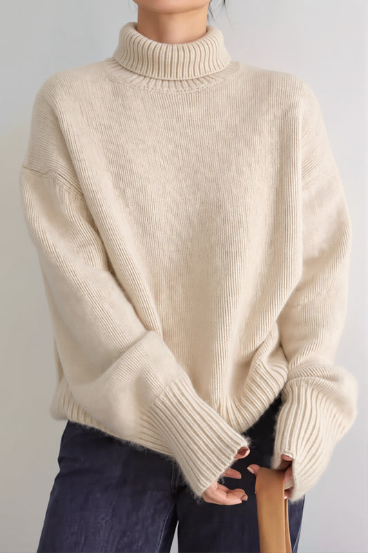 Dropped Shoulder Turtleneck Sweater