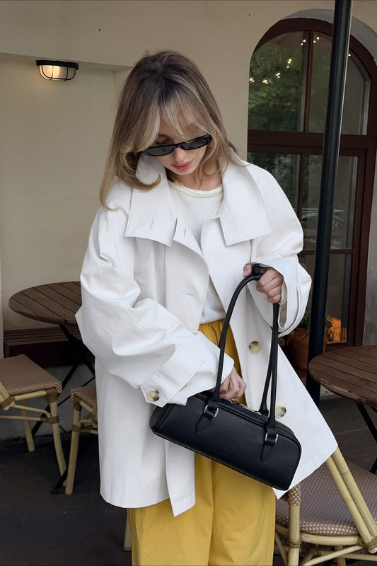 Vintage weiße Trenchcoat