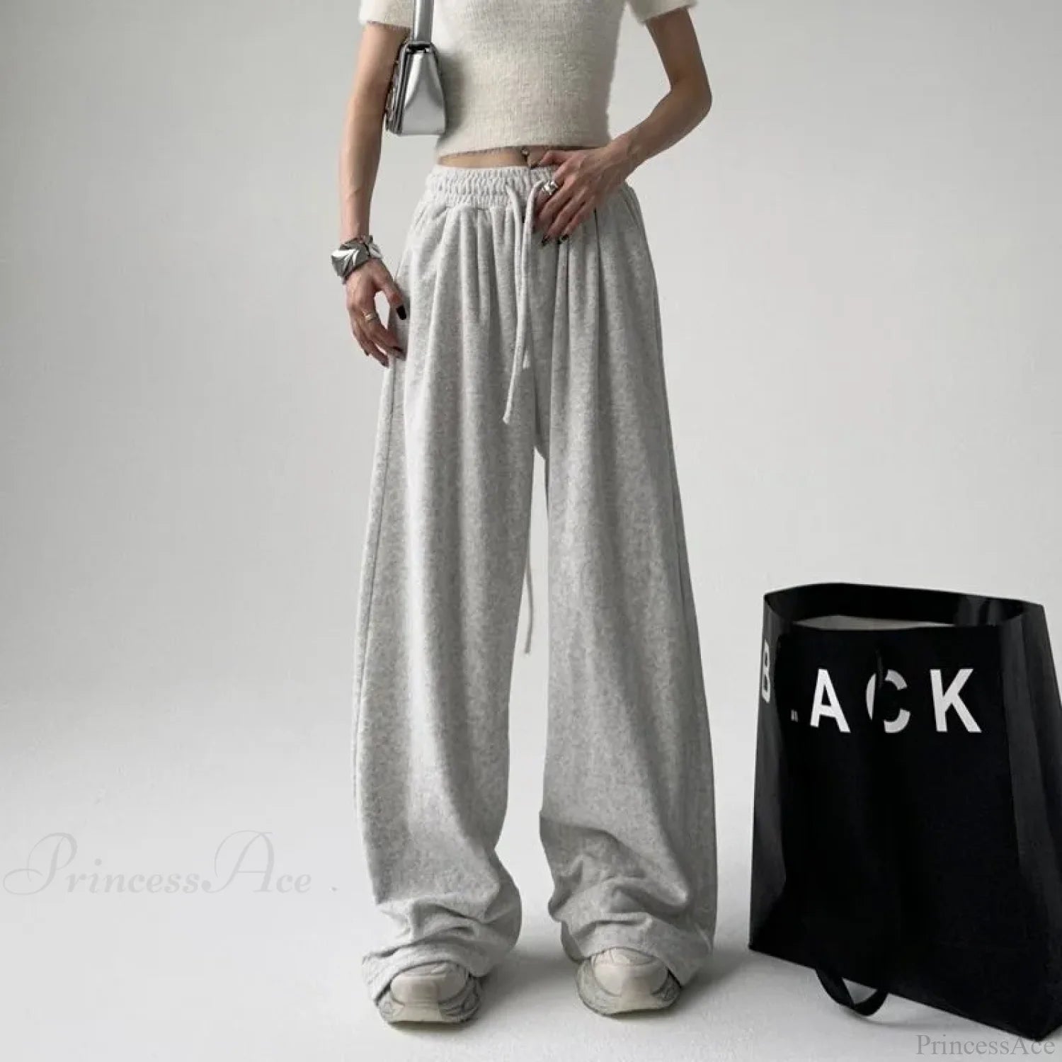 Basic Grey Knit Jogger Pants