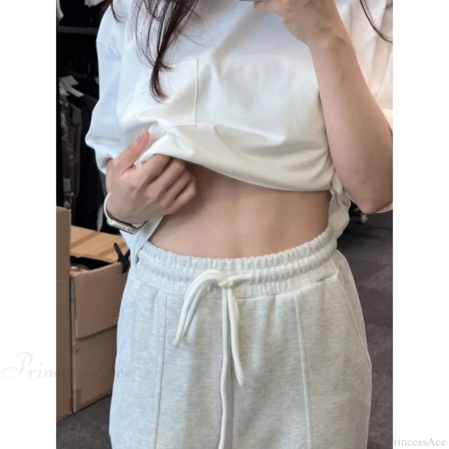 Basic Grey Knit Jogger Pants