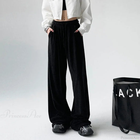 Basic Grey Knit Jogger Pants Black / S