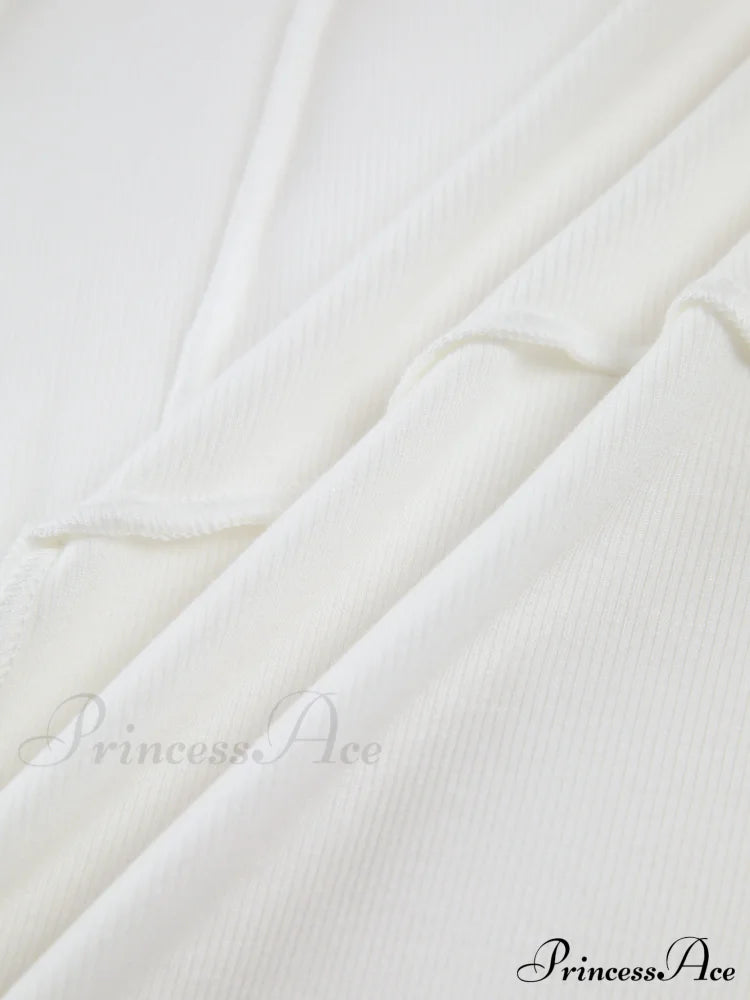 Basic Piping Graceful Long Sleeve Top T-Shirts